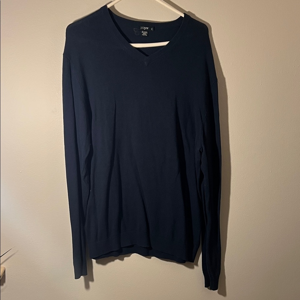 J. Crew Deep Blue V-Neck Pullover